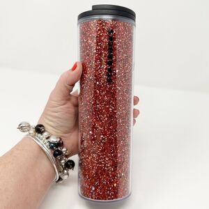 STARBUCKS RED SPARKLE TUMBLER 16‎ oz